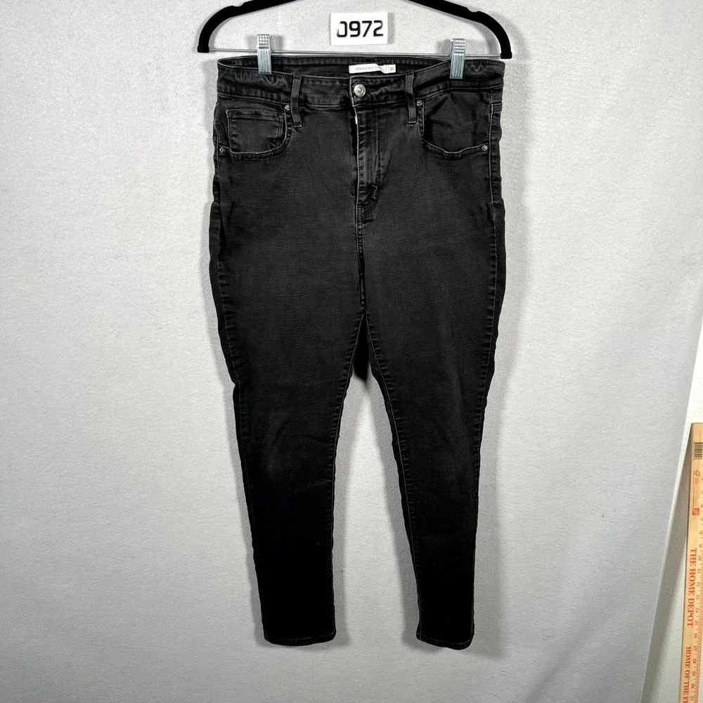 Levi's 721 Jeans Mens 31 Black‎ Denim Dark Wash 5 Pockets High Rise Skinny Leg